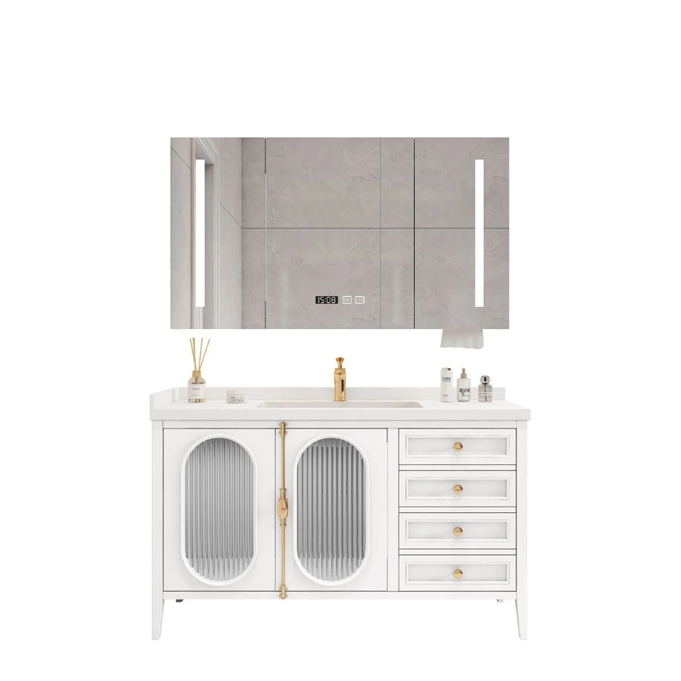 White Freestanding Vanity Unit